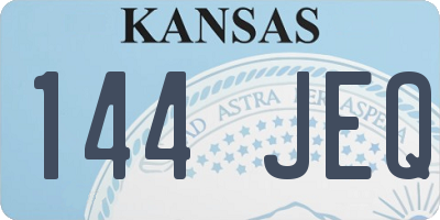 KS license plate 144JEQ