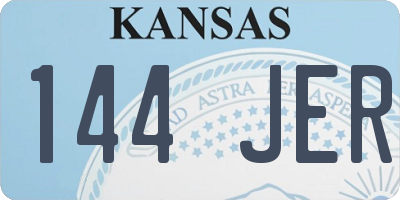 KS license plate 144JER