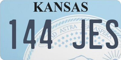 KS license plate 144JES