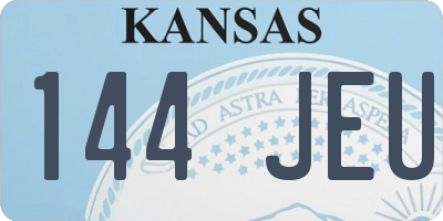 KS license plate 144JEU