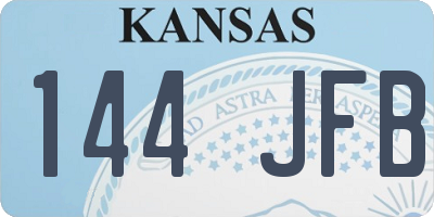 KS license plate 144JFB