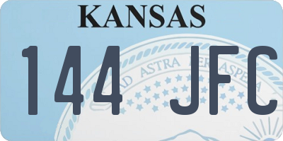 KS license plate 144JFC