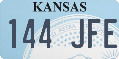 KS license plate 144JFE