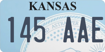 KS license plate 145AAE