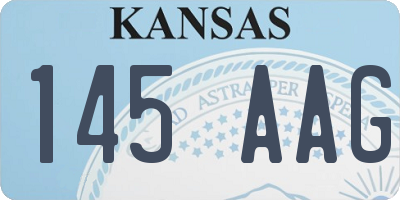 KS license plate 145AAG