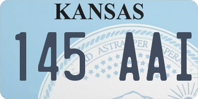 KS license plate 145AAI