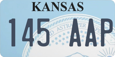 KS license plate 145AAP