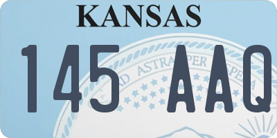 KS license plate 145AAQ