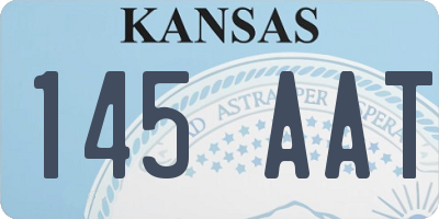 KS license plate 145AAT