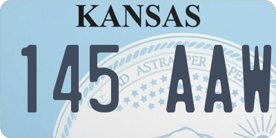 KS license plate 145AAW