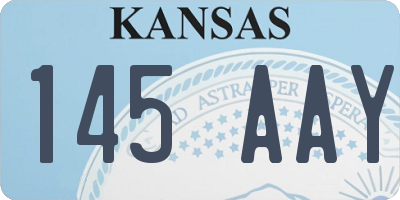 KS license plate 145AAY