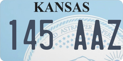 KS license plate 145AAZ