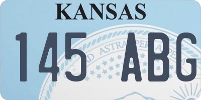 KS license plate 145ABG