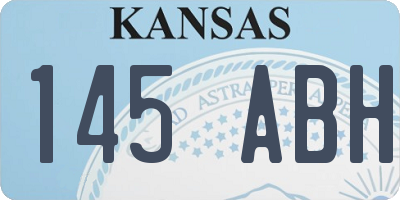 KS license plate 145ABH