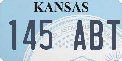 KS license plate 145ABT