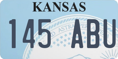 KS license plate 145ABU