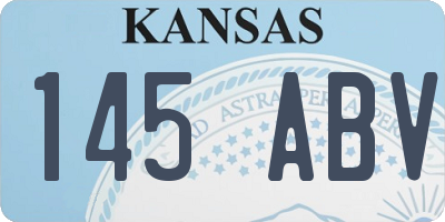 KS license plate 145ABV