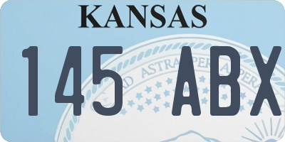 KS license plate 145ABX