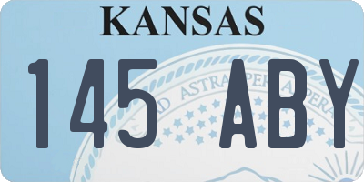 KS license plate 145ABY