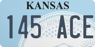 KS license plate 145ACE