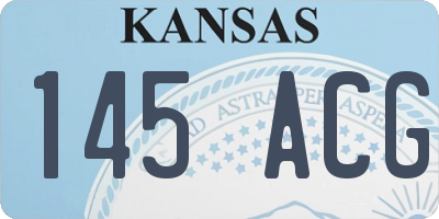 KS license plate 145ACG
