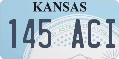 KS license plate 145ACI