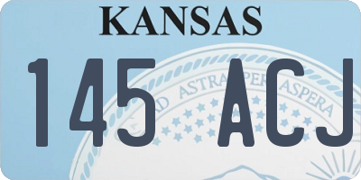 KS license plate 145ACJ