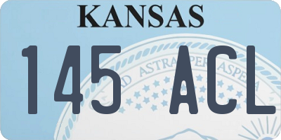 KS license plate 145ACL