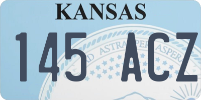 KS license plate 145ACZ