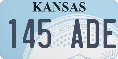 KS license plate 145ADE