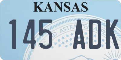 KS license plate 145ADK