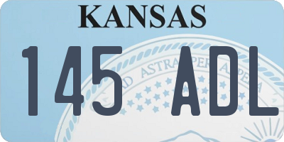 KS license plate 145ADL