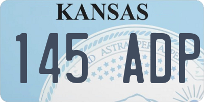 KS license plate 145ADP