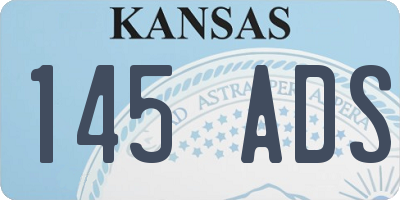 KS license plate 145ADS