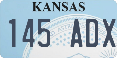 KS license plate 145ADX