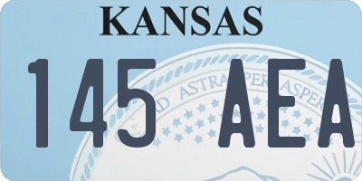 KS license plate 145AEA