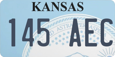 KS license plate 145AEC