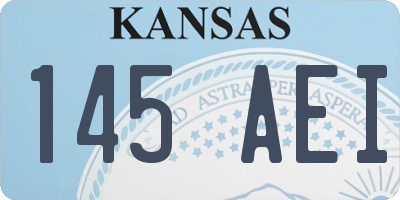KS license plate 145AEI