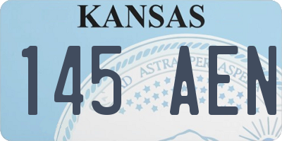 KS license plate 145AEN