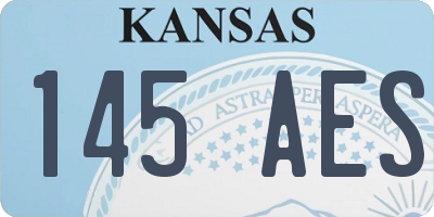 KS license plate 145AES