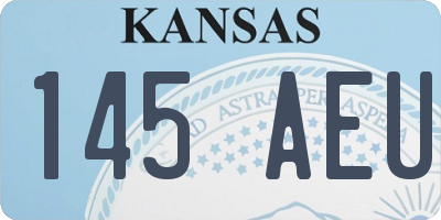 KS license plate 145AEU