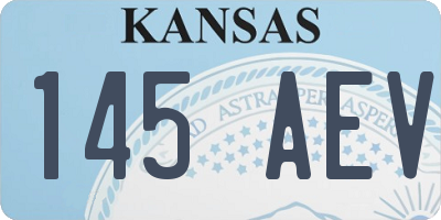 KS license plate 145AEV