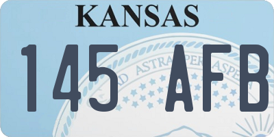 KS license plate 145AFB