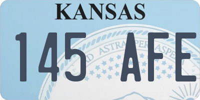 KS license plate 145AFE