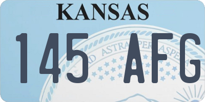 KS license plate 145AFG