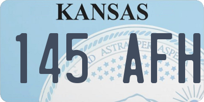 KS license plate 145AFH