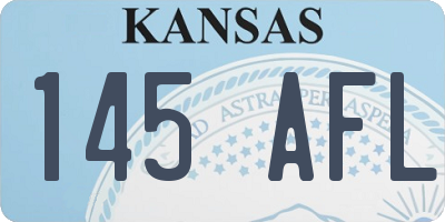 KS license plate 145AFL