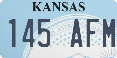 KS license plate 145AFM