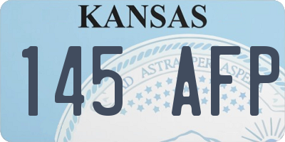 KS license plate 145AFP