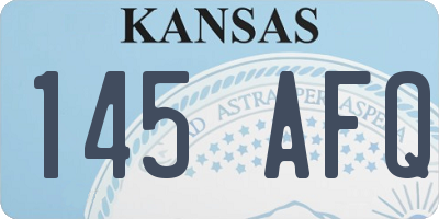 KS license plate 145AFQ